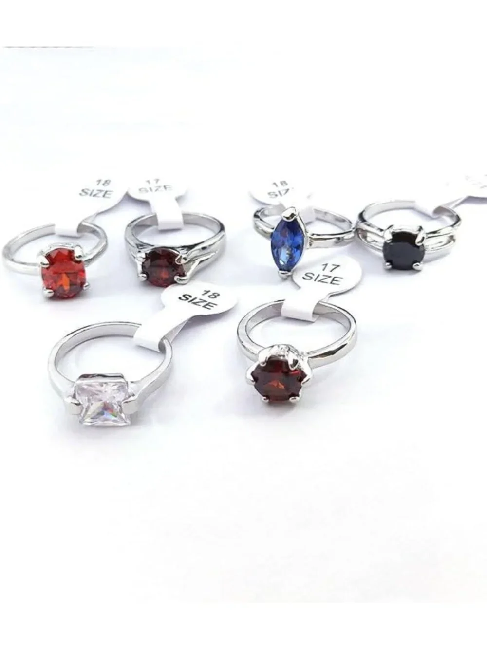 Colorful Zircon Stone Stacking Rings Lot | Wholesale Birthstone Jewelry